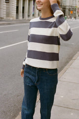 Brianna Cotton Thick Stripe Sweater