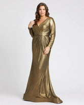 Gold Metallic Evening Gown (Plus)