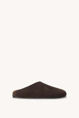 Hudson Slide in Suede and Shearling