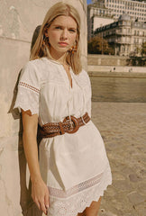 Gwen Cotton Eyelet Dress - Ivory