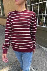 Brianna Thin Stripe Cotton Sweater