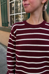Brianna Thin Stripe Cotton Sweater