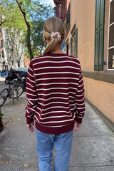 Brianna Thin Stripe Cotton Sweater