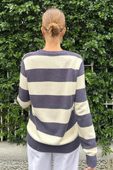 Brianna Cotton Thick Stripe Sweater