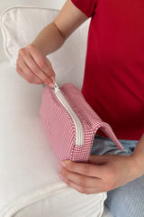 Checkered Makeup Bag