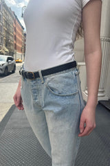 Faux Leather Buckle Belt