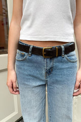 Faux Leather Buckle Belt