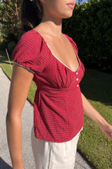 Blair Plaid Top