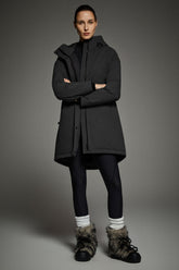 Mid-Length Windproof Parka Coat