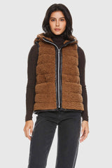 Hooded Fleece Down Vest