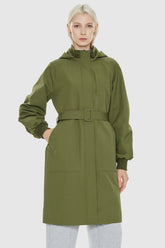 Hooded Belted Trench