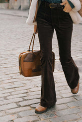 Cody Corduroy Flared Pants - Brown