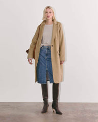 The Topcoat in Wool | Dark Heathered Camel