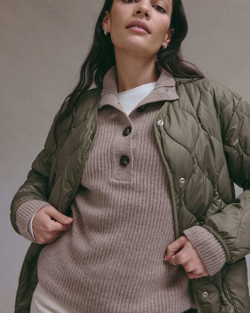 The Long Quilted Liner | Kalamata