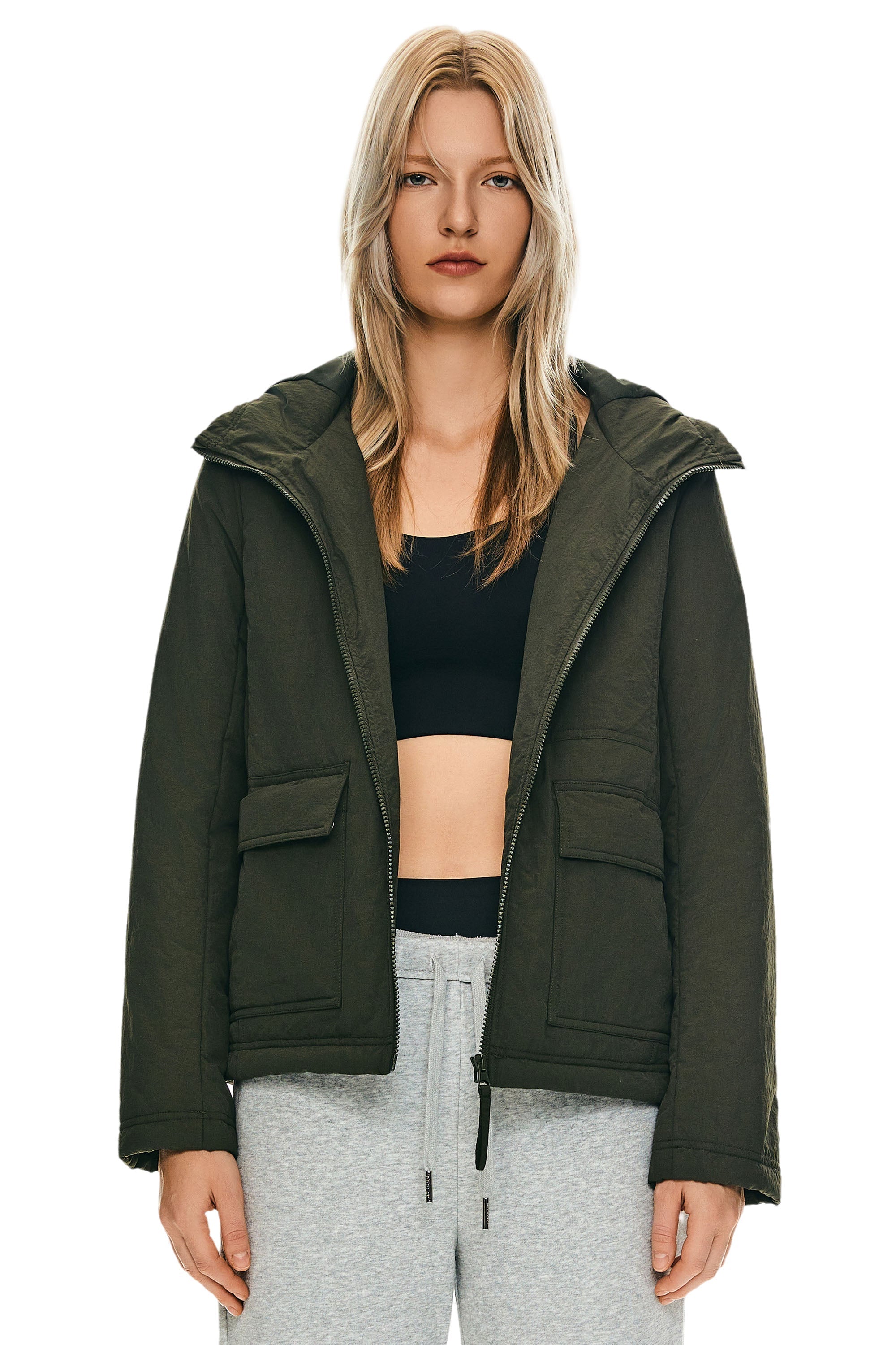 Hooded Lightweight Jacket Zip Up
