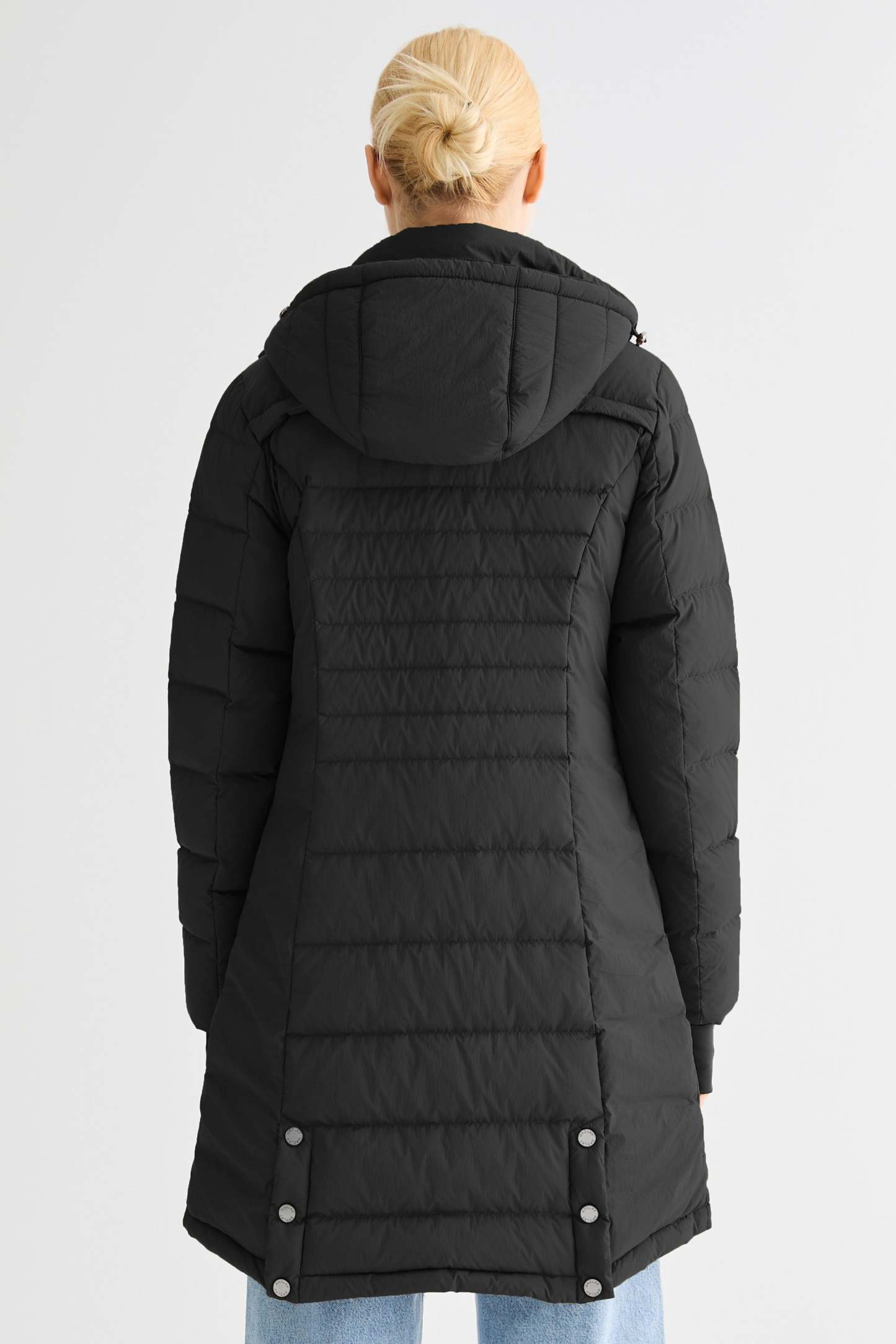 Slant Pocket Zip up Puffer Down Coat