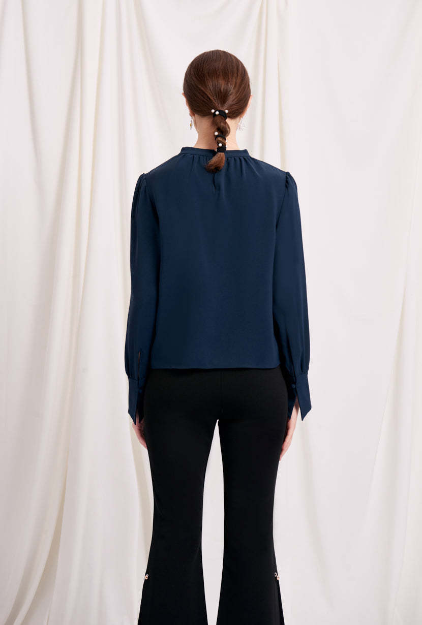 Buvette Pearl Blouse - Navy