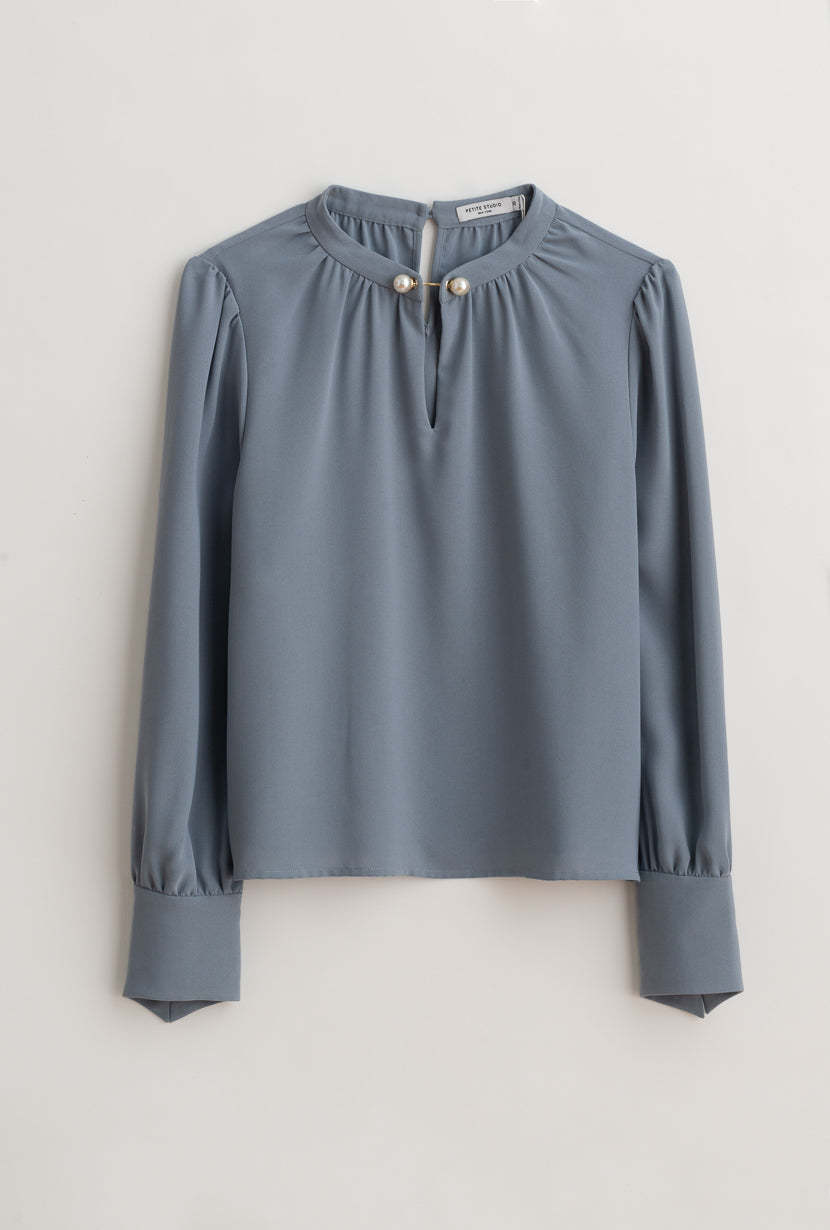 Buvette Pearl Blouse - Dusty Blue