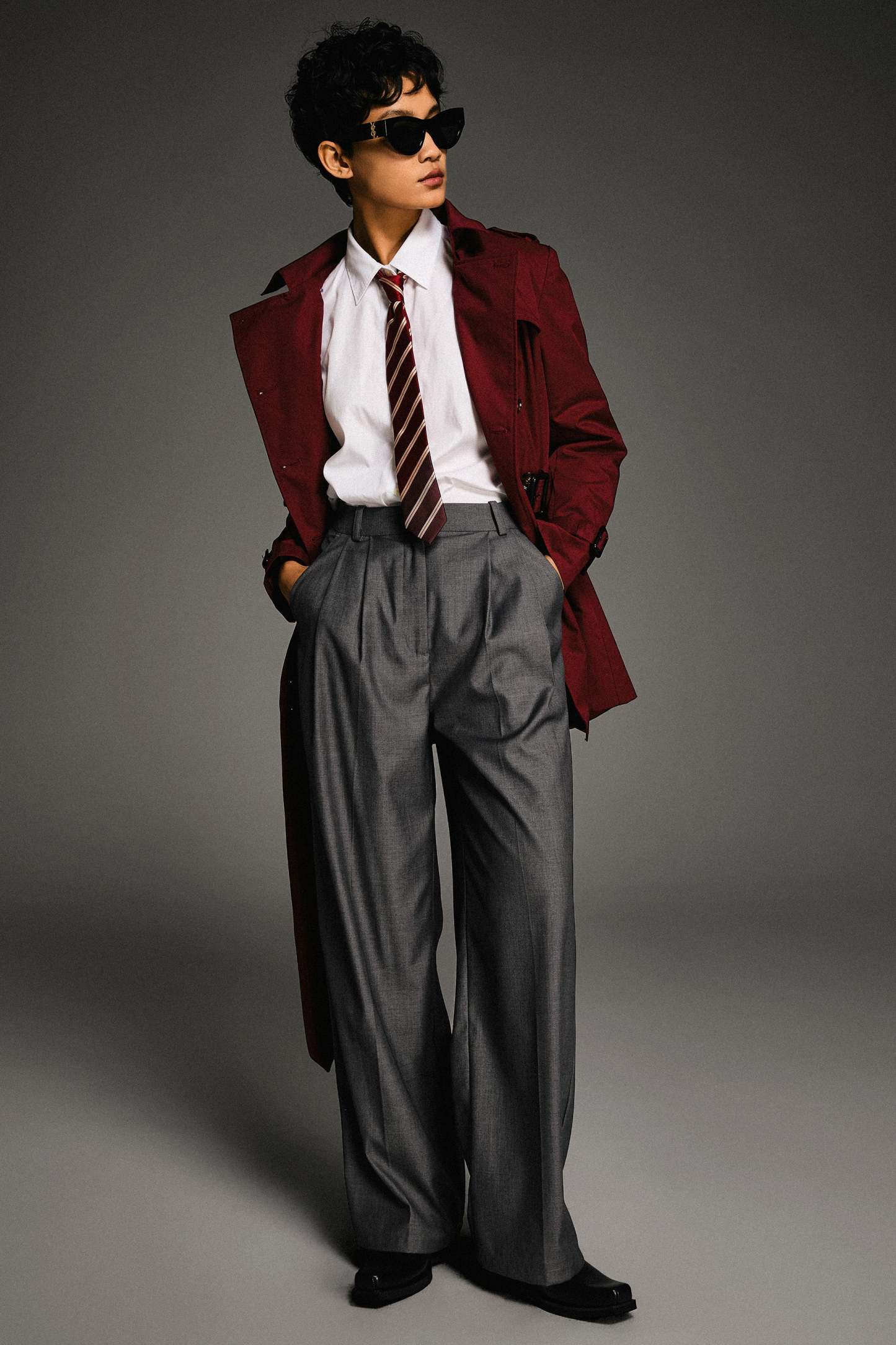 3/4 Double-Breasted Short Hudson Trench