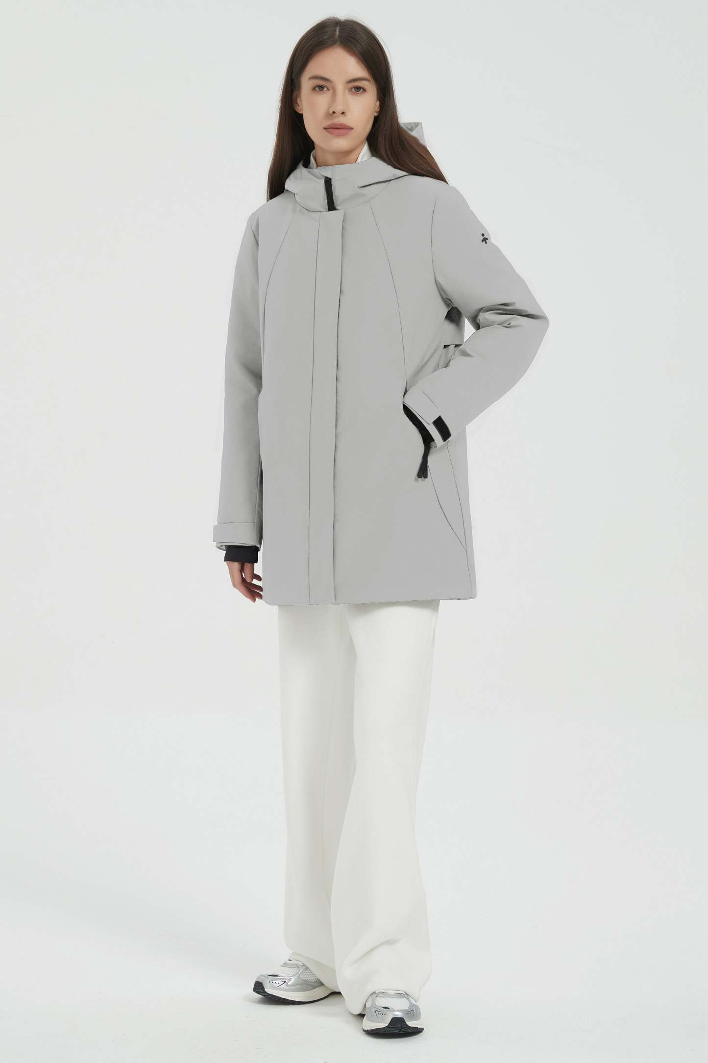 Hooded Winter Warm Parka Jacket Full Zip Lightweight