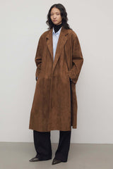 Serenis Coat in Suede