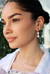 Pearl Knot Drop Earrings