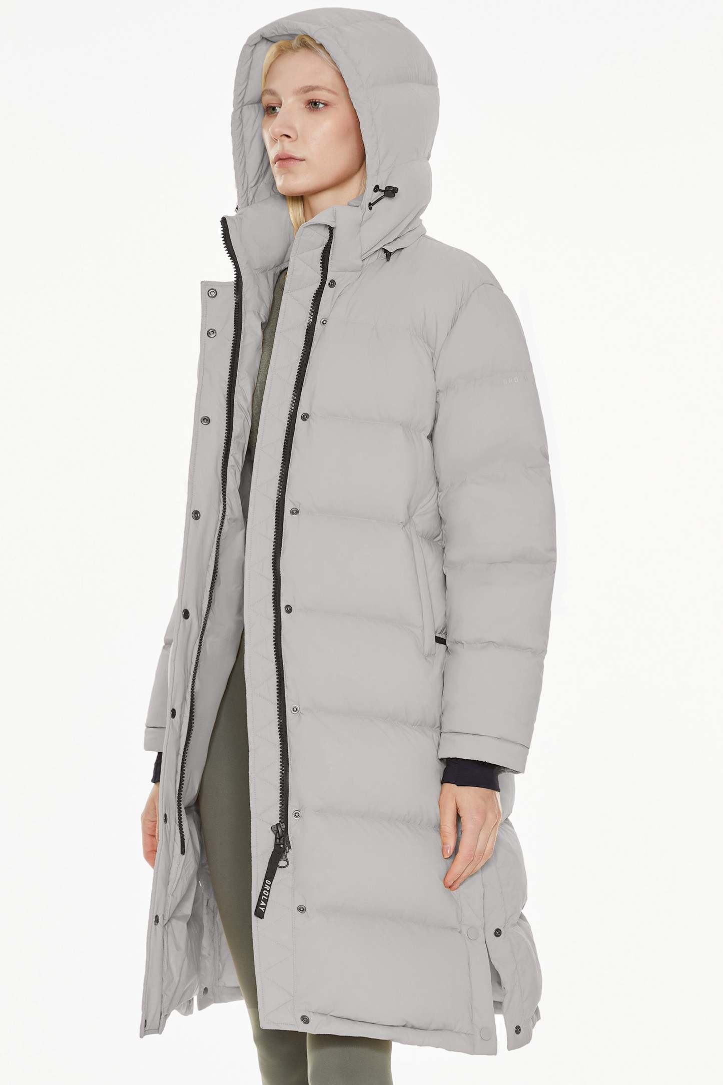 Aurora Long Detachable Hooded Down Jacket