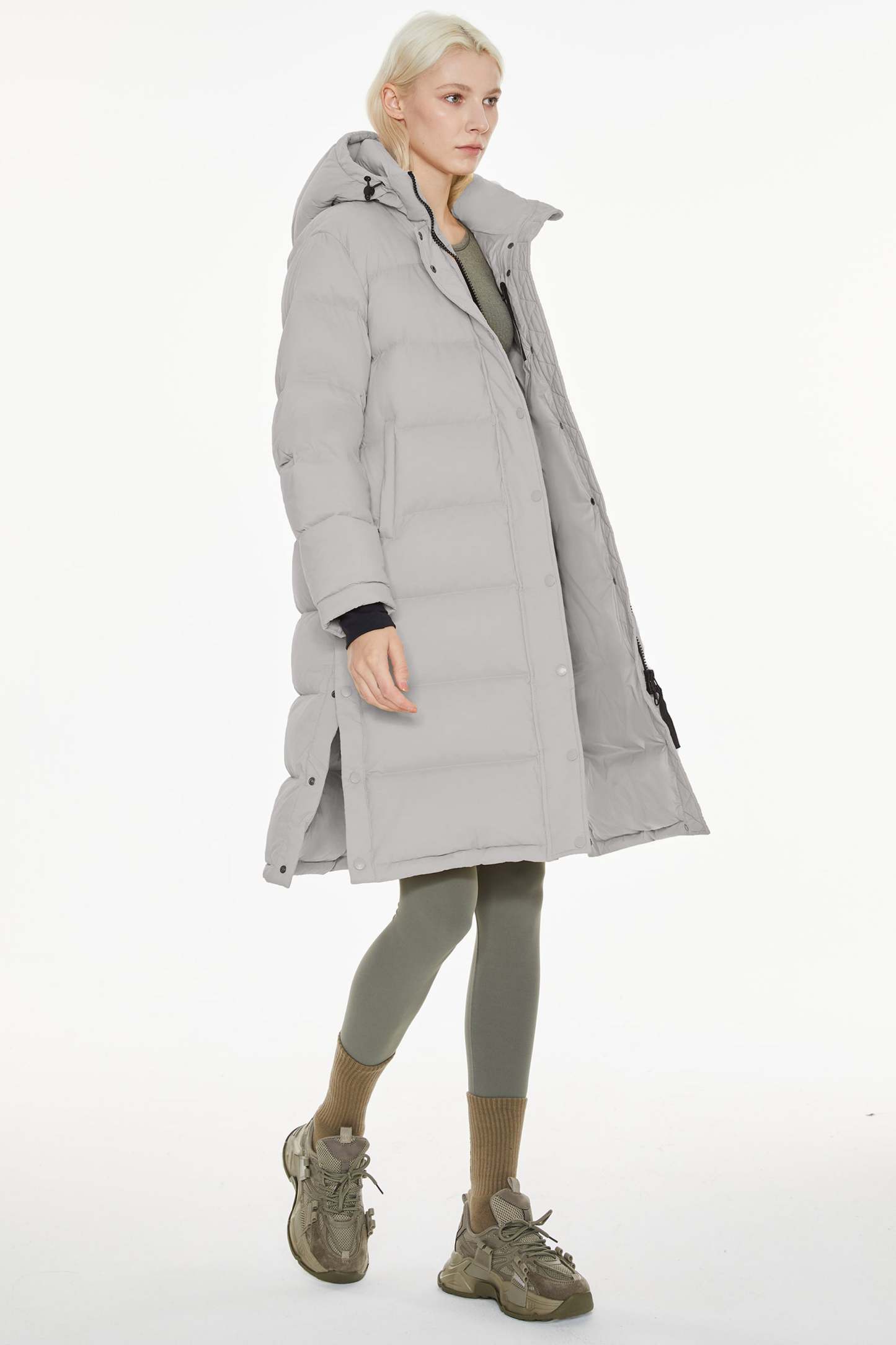 Aurora Long Detachable Hooded Down Jacket