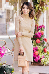 Saffron Knit Dress - Latte