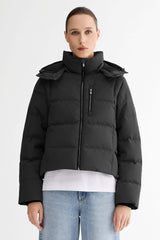 CityForm Short Detachable Hood Down Jacket