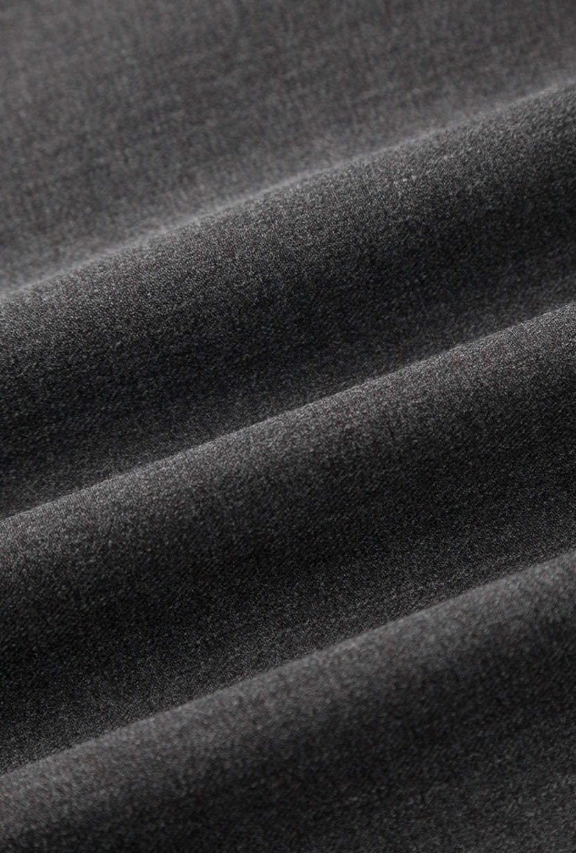 Abby Wool Blend Dress - Charcoal