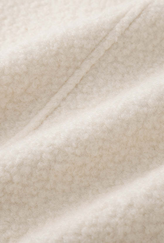 Cole Oversized Wool Short Coat - Ivory