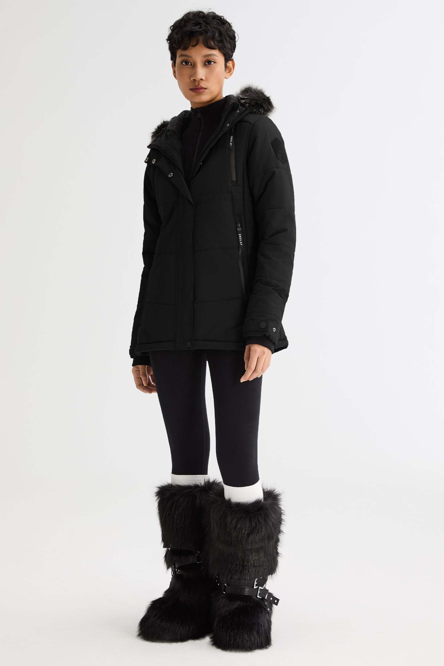 Faux Fur Hooded Mountain Parka Jacket