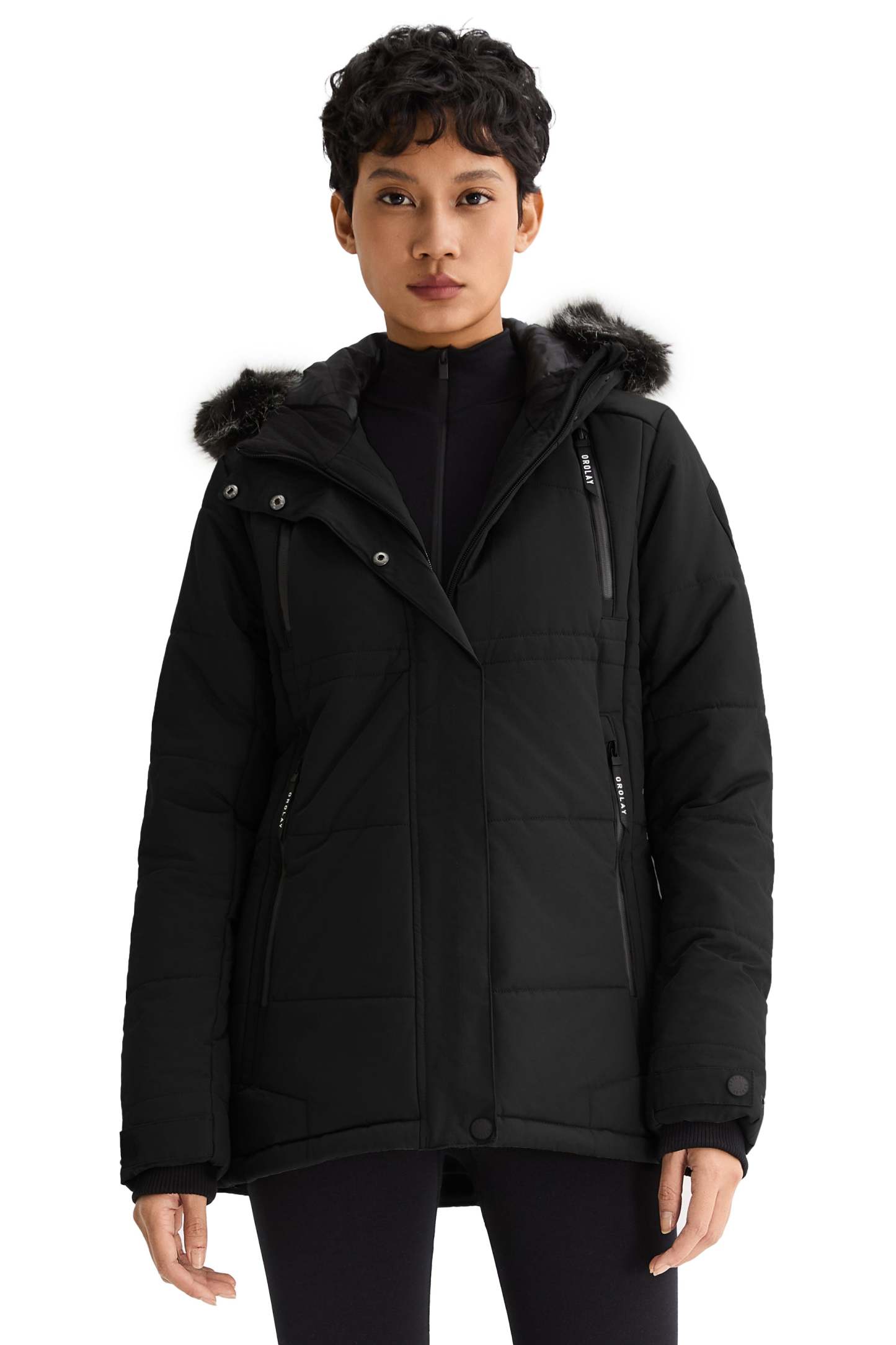 Faux Fur Hooded Mountain Parka Jacket