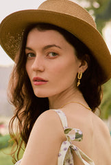 Gold Seashell Charm Earrings