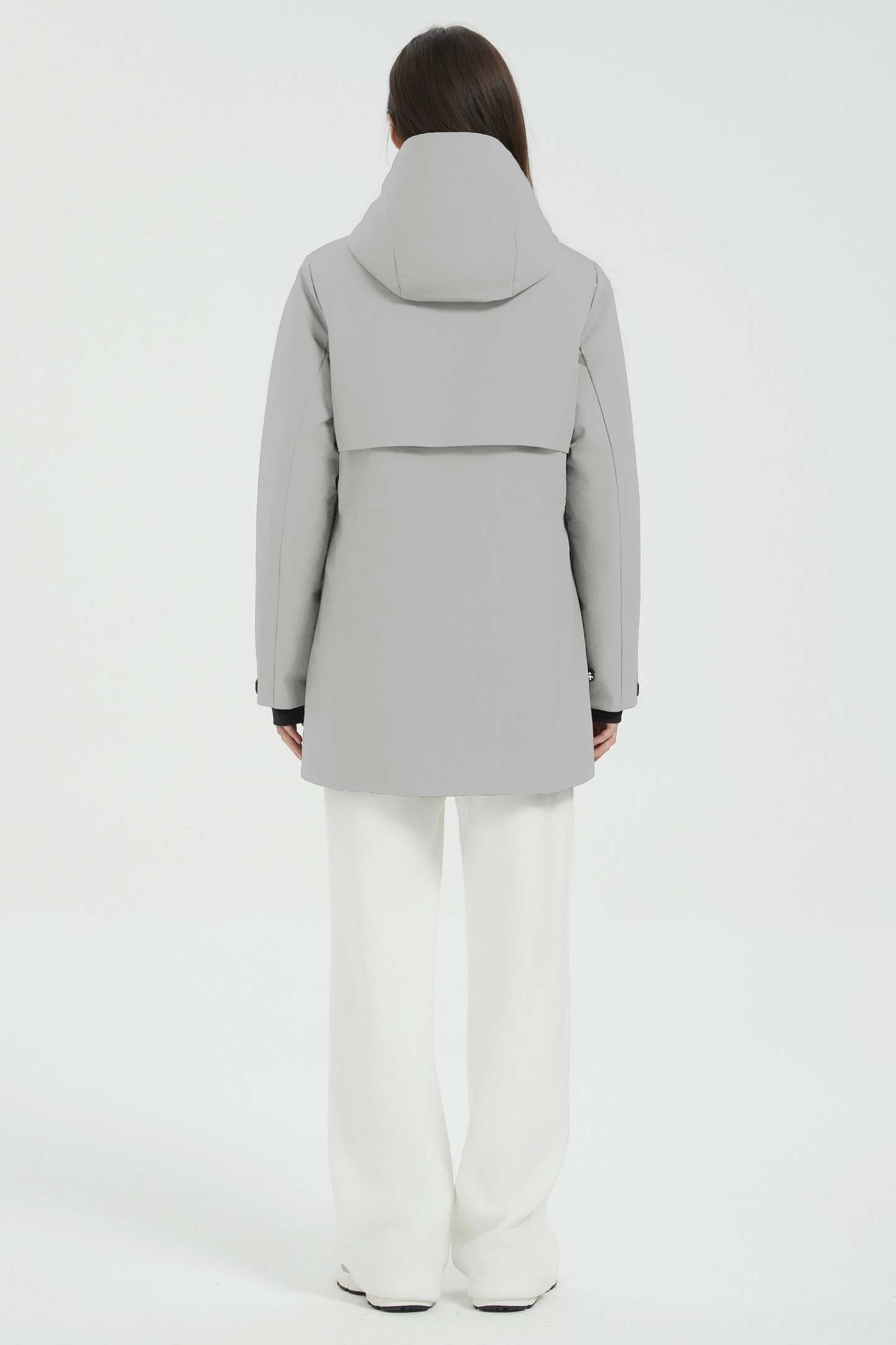 Hooded Winter Warm Parka Jacket Full Zip Lightweight