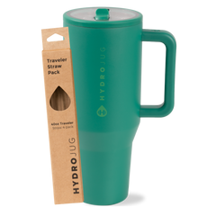 Kelly Green Traveler 40oz + Replacement Straw Pack