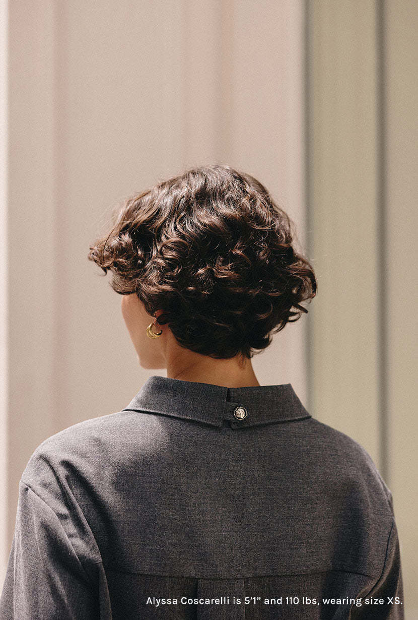 Abby Wool Blend Dress - Charcoal