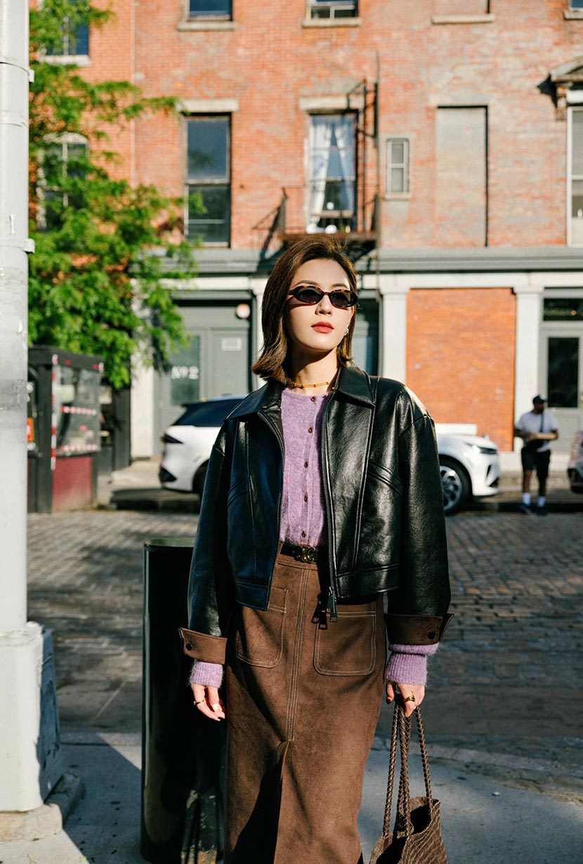 Laura Faux Leather Jacket - Black