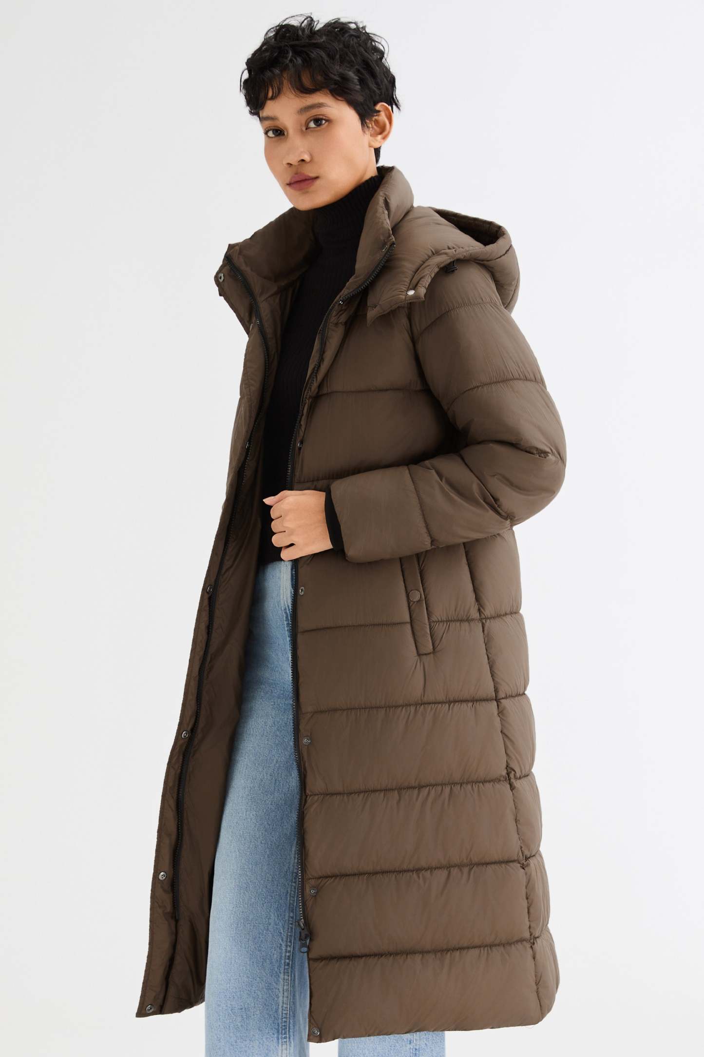 Long Hooded Quilted Lyrella Puffer Jacket