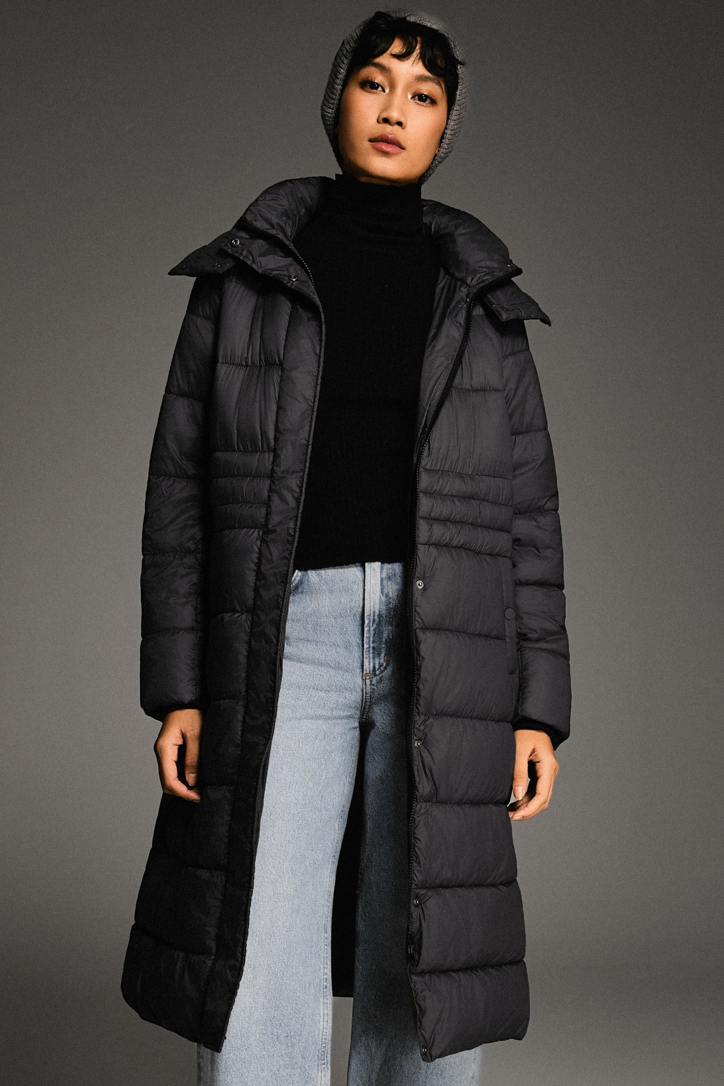 Long Hooded Quilted Lyrella Puffer Jacket