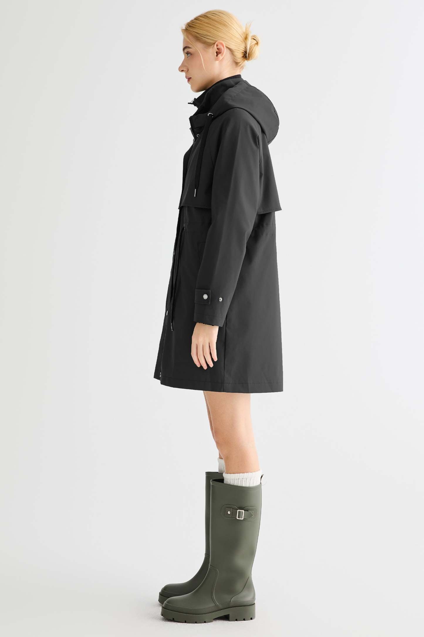 Long Hooded Windbreaker