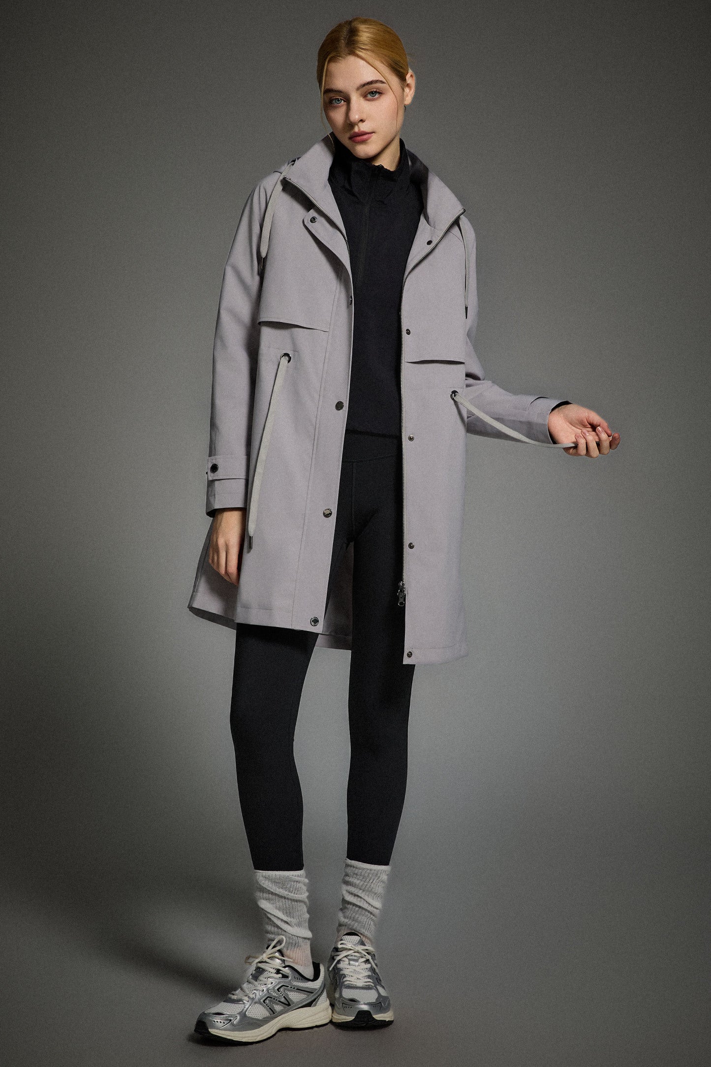 Long Hooded Windbreaker