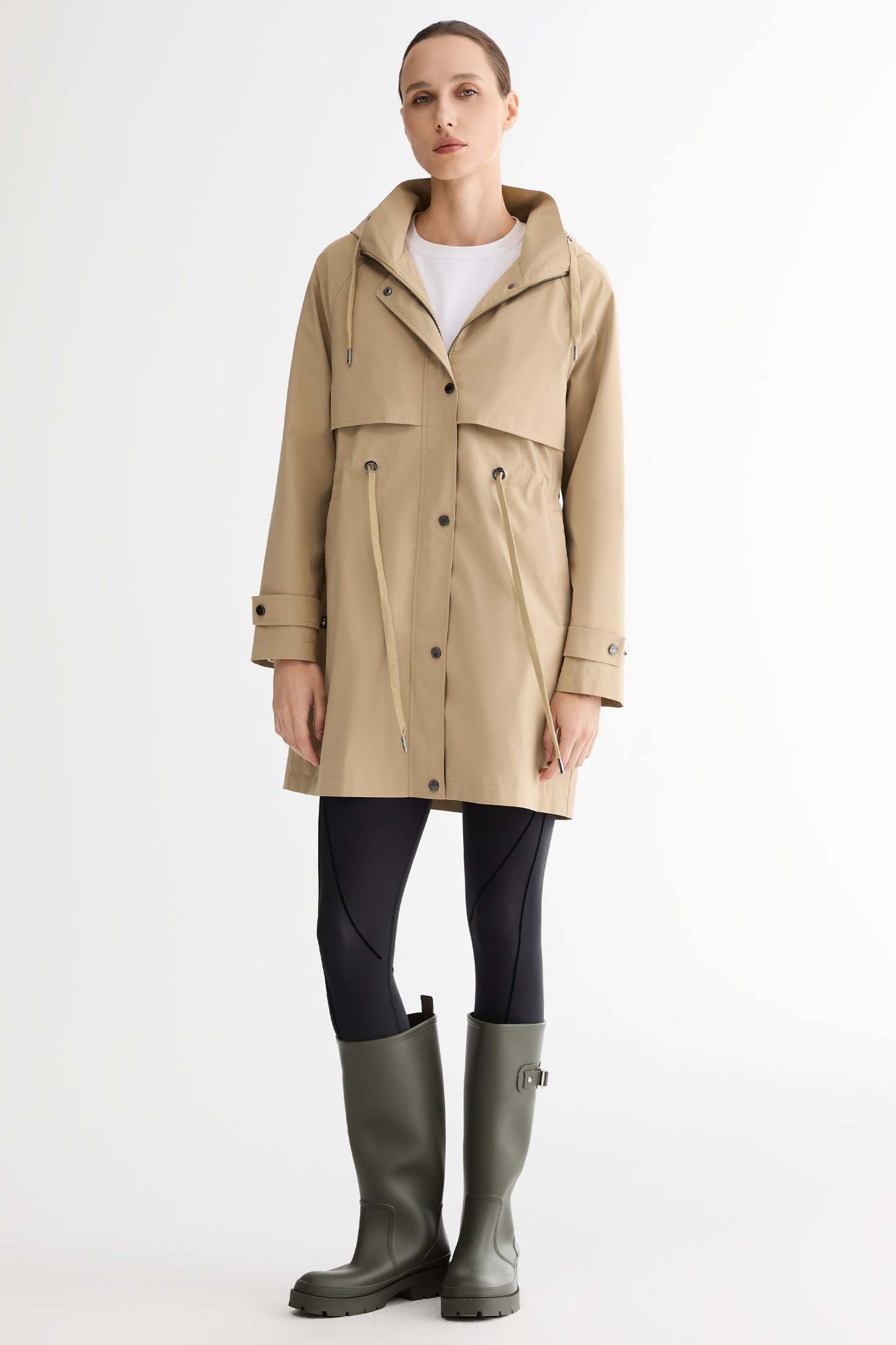 Long Hooded Windbreaker