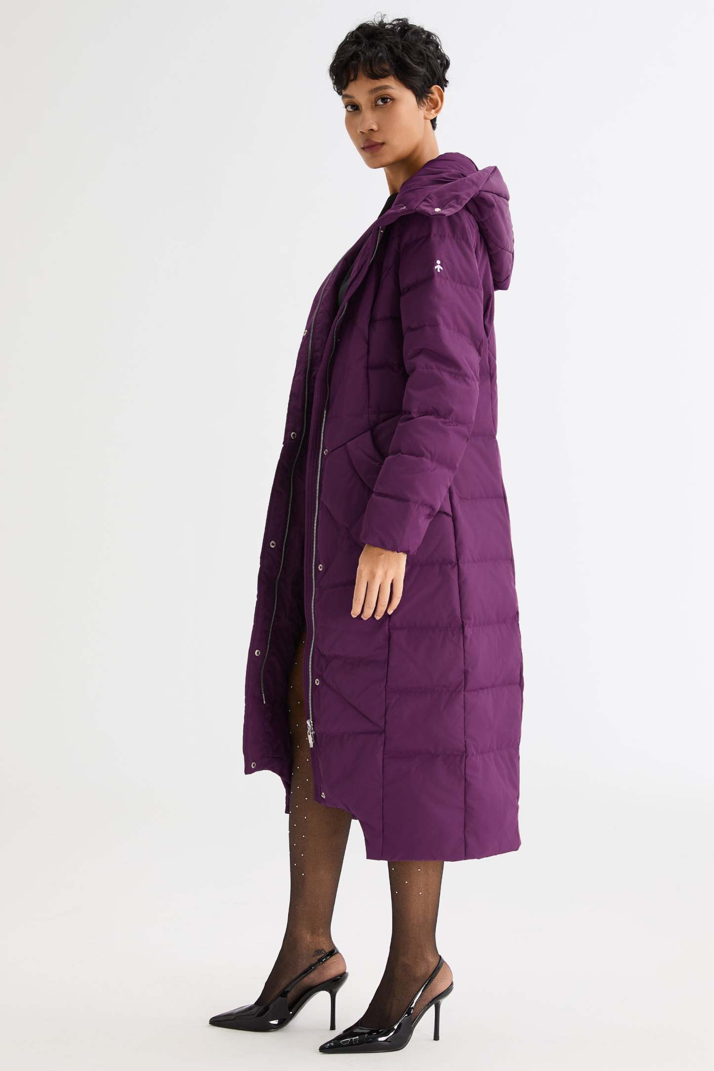 Long Maxi Down Coat with Hood