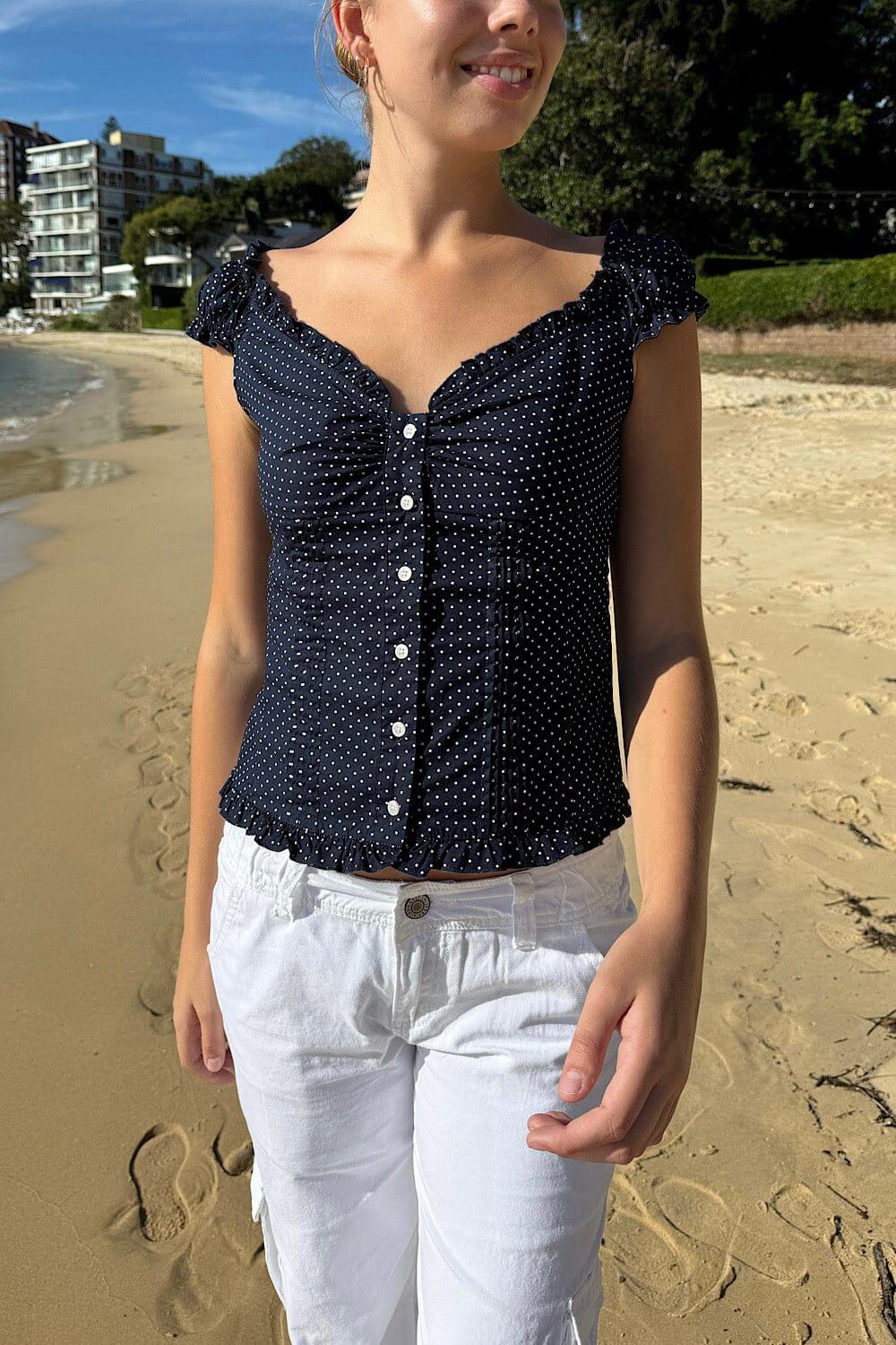 Elena Polka Dot Top