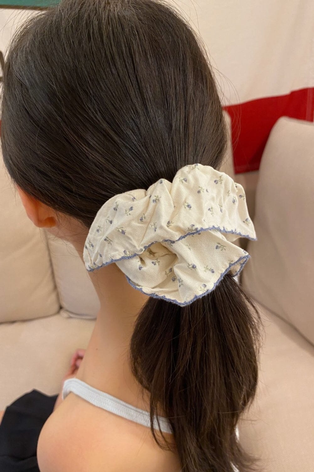 Floral Frill Scrunchie