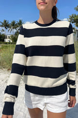 Brianna Cotton Thick Stripe Sweater