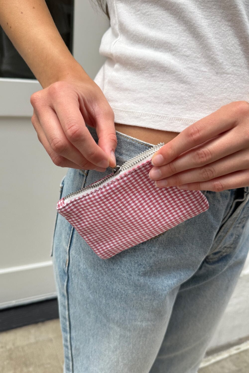Checkered Coin Purse
