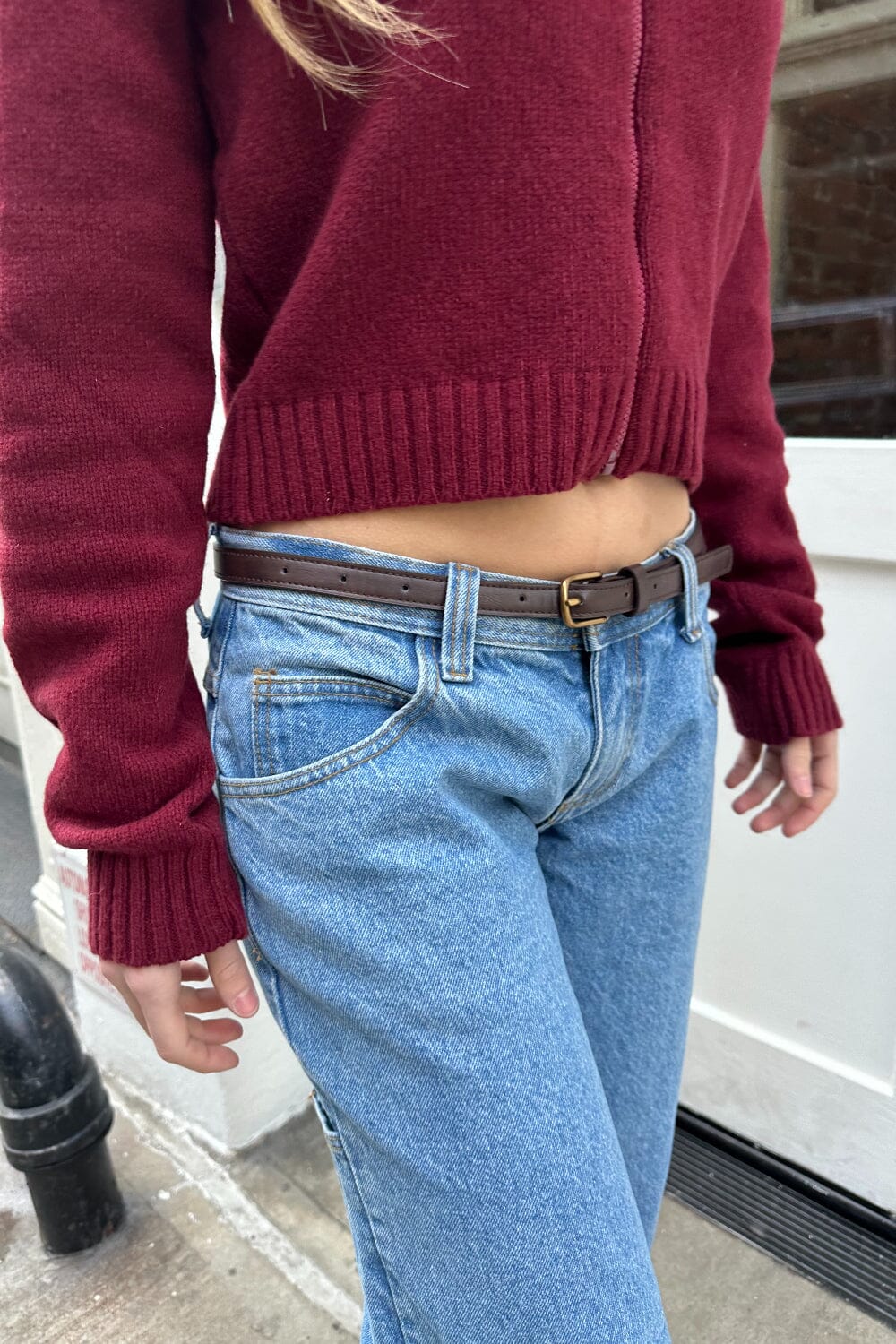 Faux Leather Buckle Belt